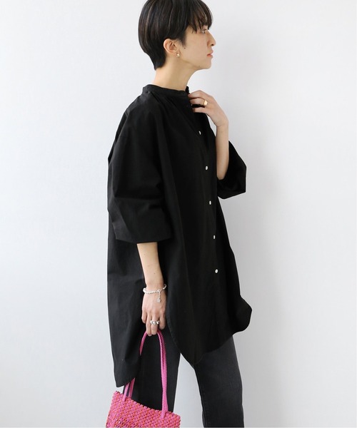 JOURNAL STANDARD relume（ジャーナルスタンダード　レリューム）の「コットンタイプライターギャザーブラウス◆（シャツ/ブラウス・レディース・ホワイト/ブラック/ブルー・FREE）」の6枚目の写真