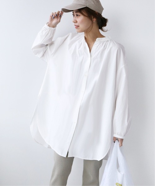 JOURNAL STANDARD relume（ジャーナルスタンダード　レリューム）の「コットンタイプライターギャザーブラウス◆（シャツ/ブラウス・レディース・ホワイト/ブラック/ブルー・FREE）」の12枚目の写真