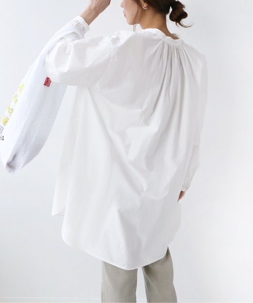 JOURNAL STANDARD relume（ジャーナルスタンダード　レリューム）の「コットンタイプライターギャザーブラウス◆（シャツ/ブラウス・レディース・ホワイト/ブラック/ブルー・FREE）」の13枚目の写真