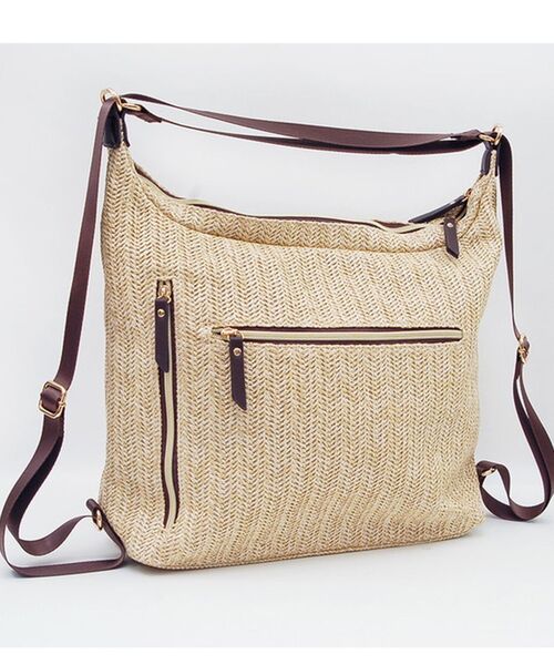 Sac sens（サックセンス）の「雑材調２ＷＡＹショルダーバッグ（ショルダーバッグ・レディース・アイボリー/ブラック・ﾌﾘ-）」の6枚目の写真