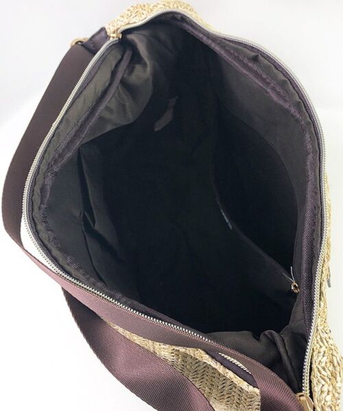 Sac sens（サックセンス）の「雑材調２ＷＡＹショルダーバッグ（ショルダーバッグ・レディース・アイボリー/ブラック・ﾌﾘ-）」の5枚目の写真