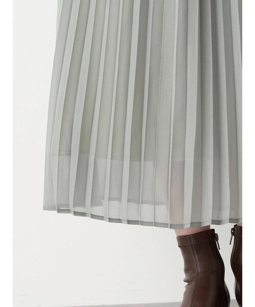 earth music&ecology（アースミュージックアンドエコロジー）の「シフォンプリーツスカート ＊（スカート・レディース・ミント/ライトベージュ/ブラウン系その他4/ピンク/チャコールグレー/ベージュ系その他4・FREE）」の14枚目の写真