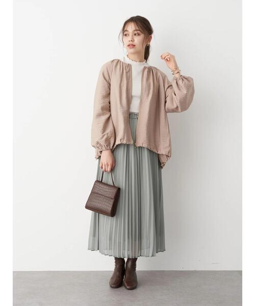 earth music&ecology（アースミュージックアンドエコロジー）の「シフォンプリーツスカート ＊（スカート・レディース・ミント/ライトベージュ/ブラウン系その他4/ピンク/チャコールグレー/ベージュ系その他4・FREE）」の16枚目の写真