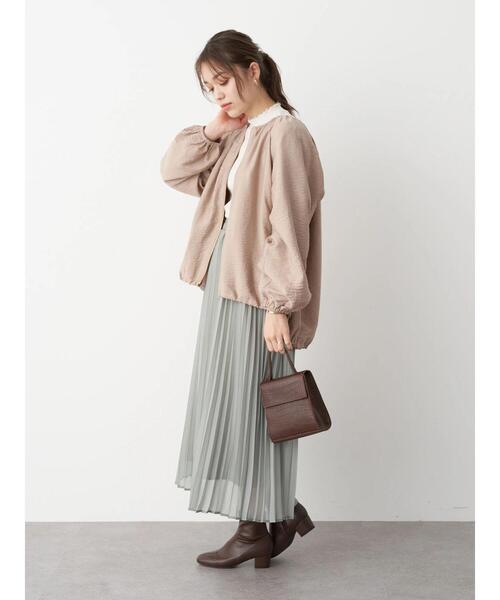 earth music&ecology（アースミュージックアンドエコロジー）の「シフォンプリーツスカート ＊（スカート・レディース・ミント/ライトベージュ/ブラウン系その他4/ピンク/チャコールグレー/ベージュ系その他4・FREE）」の17枚目の写真