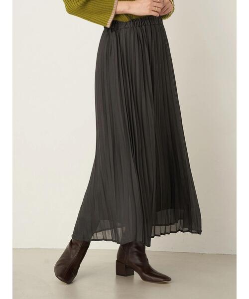 earth music&ecology（アースミュージックアンドエコロジー）の「シフォンプリーツスカート ＊（スカート・レディース・ミント/ライトベージュ/ブラウン系その他4/ピンク/チャコールグレー/ベージュ系その他4・FREE）」の21枚目の写真