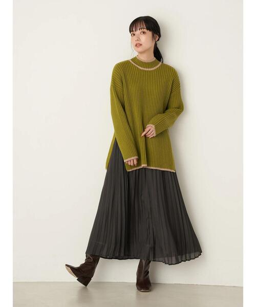 earth music&ecology（アースミュージックアンドエコロジー）の「シフォンプリーツスカート ＊（スカート・レディース・ミント/ライトベージュ/ブラウン系その他4/ピンク/チャコールグレー/ベージュ系その他4・FREE）」の22枚目の写真