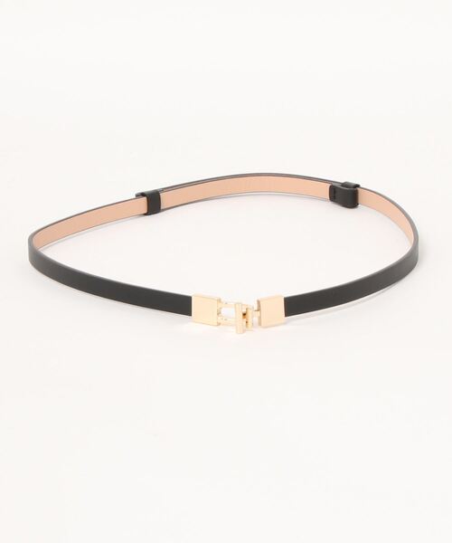 AIMER（エメ）の「スクエアバックルスライド式ベルト（ベルト・レディース・ダークグレー/グレイッシュベージュ/ブラック・FREE）」の2枚目の写真