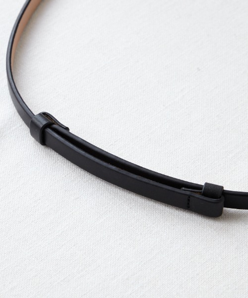 AIMER（エメ）の「スクエアバックルスライド式ベルト（ベルト・レディース・ダークグレー/グレイッシュベージュ/ブラック・FREE）」の9枚目の写真