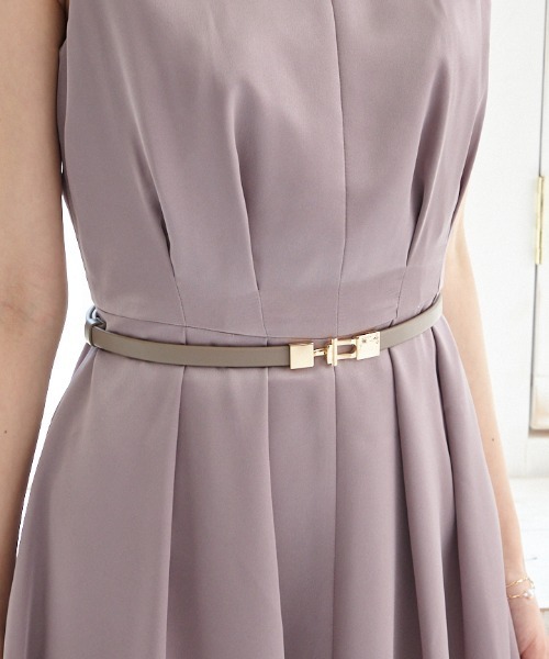 AIMER（エメ）の「スクエアバックルスライド式ベルト（ベルト・レディース・ダークグレー/グレイッシュベージュ/ブラック・FREE）」の10枚目の写真