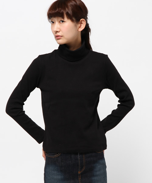 Chico(チコ)の「テレコタートルネック(Tシャツ/カットソー・レディース・グレー/スミクロ/アイボリー/ブラック/キャメル・FREE)」の8枚目の写真