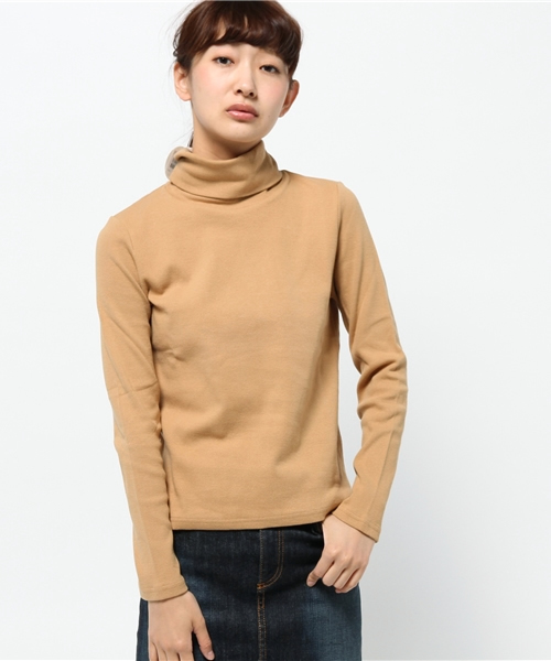Chico(チコ)の「テレコタートルネック(Tシャツ/カットソー・レディース・グレー/スミクロ/アイボリー/ブラック/キャメル・FREE)」の5枚目の写真