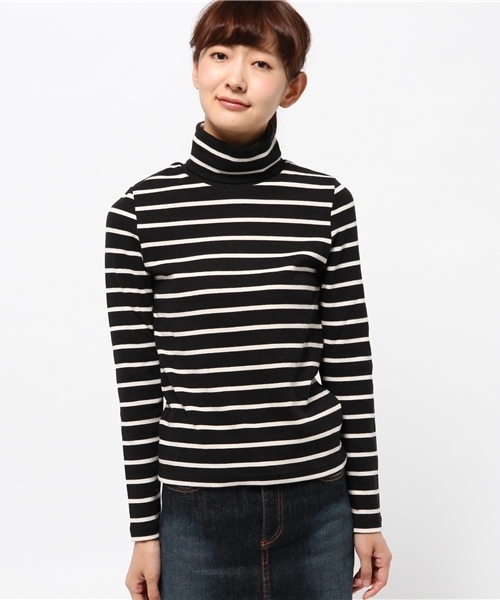 Chico(チコ)の「テレコタートルネック(Tシャツ/カットソー・レディース・グレー/スミクロ/アイボリー/ブラック/キャメル・FREE)」の9枚目の写真