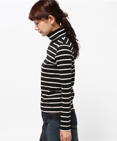 Chico(チコ)の「テレコタートルネック(Tシャツ/カットソー・レディース・グレー/スミクロ/アイボリー/ブラック/キャメル・FREE)」の10枚目の写真