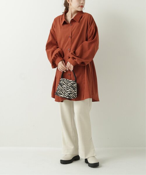 RAY CASSIN（レイカズン）の「バックリボンチュニックシャツワンピース（シャツワンピース・レディース・ベージュ/オフホワイト/レッド・FREE）」の20枚目の写真