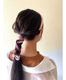 mou | マーブル柄ヘアリボン(その他ヘアアクセサリー)