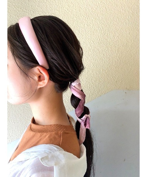 mou(モウ)の「マーブル柄ヘアリボン(その他ヘアアクセサリー・レディース・ブラック/ベージュ/ピンク・FREE)」の13枚目の写真