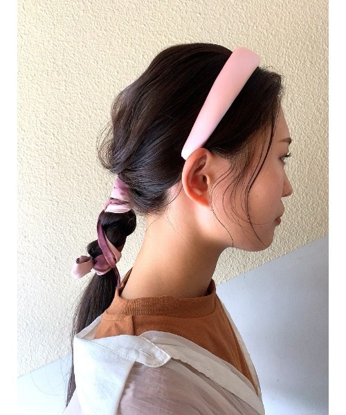 mou(モウ)の「マーブル柄ヘアリボン(その他ヘアアクセサリー・レディース・ブラック/ベージュ/ピンク・FREE)」の16枚目の写真
