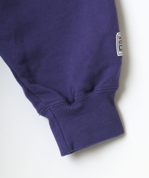 VISION STREET WEAR(ヴィジョンストリートウェア)の「VISION STREET WEAR/ヴィジョンストリートウェア ビッグシルエット ベロアワッペン カレッジ ロゴ スウェット パーカー(パーカー・メンズ・チャコールグレー/パープル/オートミール/グレー系その他・LL/M/L)」の7枚目の写真