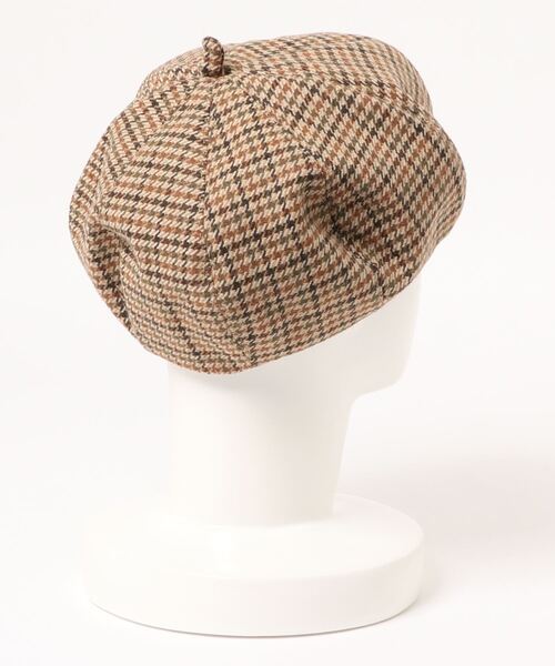 paravion（パラビオン）の「K/ガンクラブチェックベレー（ハンチング/ベレー帽・レディース・ベージュ/オフホワイト・ONESIZE）」の3枚目の写真