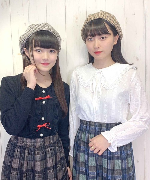 paravion（パラビオン）の「K/ガンクラブチェックベレー（ハンチング/ベレー帽・レディース・ベージュ/オフホワイト・ONESIZE）」の10枚目の写真