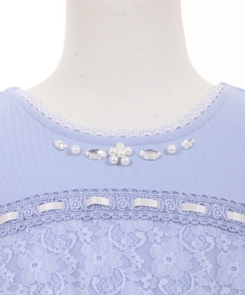 axes femme(アクシーズファム)の「レース×チュールドレスOP(ドレス・キッズ・ピンク/ブルー・SMALL/MEDIUM/LARGE/X-LARGE)」の22枚目の写真