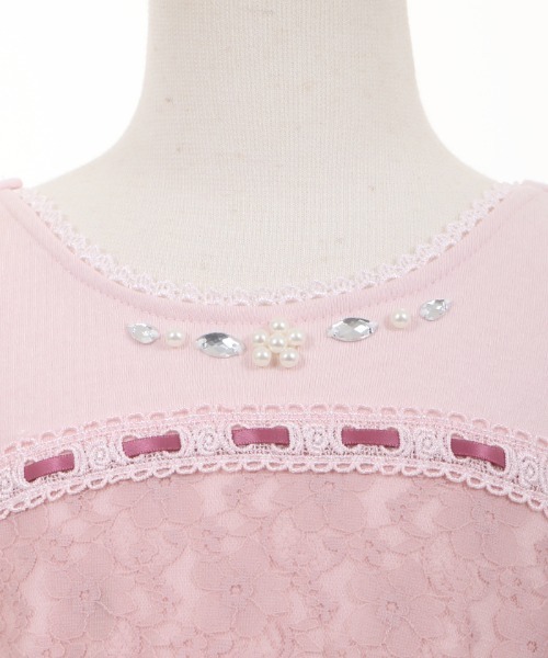 axes femme(アクシーズファム)の「レース×チュールドレスOP(ドレス・キッズ・ピンク/ブルー・SMALL/MEDIUM/LARGE/X-LARGE)」の10枚目の写真