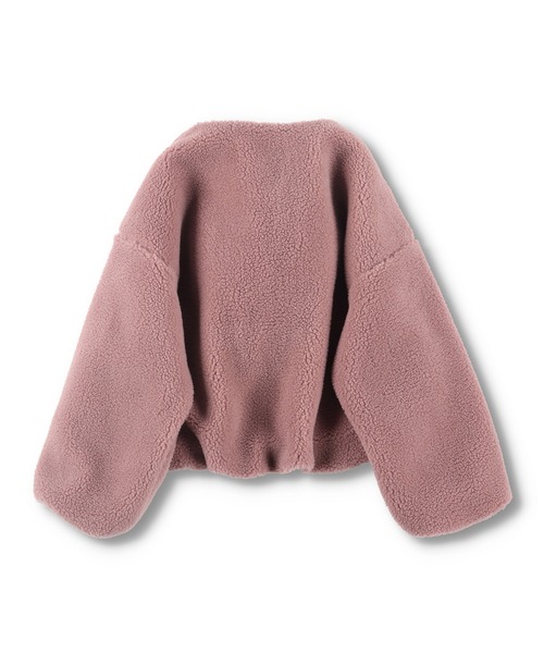 BRANSHES（ブランシェス）の「ノーカラーボアブルゾン（ブルゾン・キッズ・ブラウン/ピンクベージュ/アイボリー・90cm/110cm/100cm/120cm/130cm/140cm/150cm）」の17枚目の写真