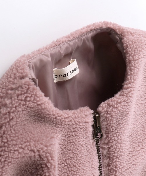 BRANSHES（ブランシェス）の「ノーカラーボアブルゾン（ブルゾン・キッズ・ブラウン/ピンクベージュ/アイボリー・90cm/110cm/100cm/120cm/130cm/140cm/150cm）」の20枚目の写真