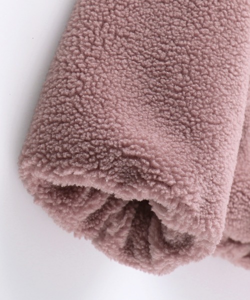 BRANSHES（ブランシェス）の「ノーカラーボアブルゾン（ブルゾン・キッズ・ブラウン/ピンクベージュ/アイボリー・90cm/110cm/100cm/120cm/130cm/140cm/150cm）」の14枚目の写真