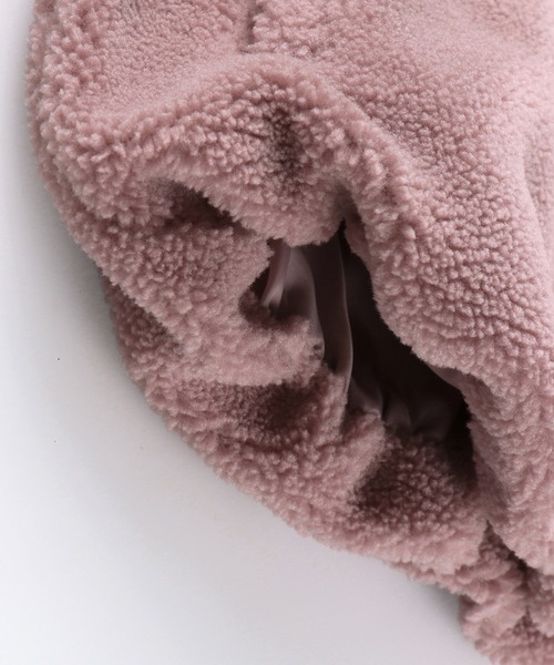 BRANSHES（ブランシェス）の「ノーカラーボアブルゾン（ブルゾン・キッズ・ブラウン/ピンクベージュ/アイボリー・90cm/110cm/100cm/120cm/130cm/140cm/150cm）」の10枚目の写真