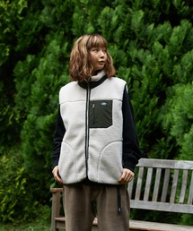 【OUTDOOR PRODUCTS/アウトドアプロダクツ】防風ボアベスト ユニセックス ワンポイントブランドロゴ