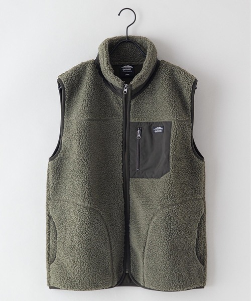 OUTDOOR PRODUCTS(アウトドアプロダクツ)の「【OUTDOOR PRODUCTS/アウトドアプロダクツ】防風ボアベスト ユニセックス ワンポイントブランドロゴ(ブルゾン・メンズ・オフホワイト/アイボリー/ベージュ/カーキ・SMALL/LARGE/X-LARGE/MEDIUM)」の22枚目の写真