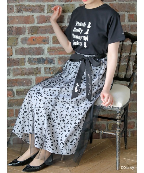 Disney(ディズニー)の「101匹わんちゃん/ダルメシアンプリントTシャツ(Tシャツ/カットソー・レディース・ブラック/ベージュ/オフホワイト・FREE)」の7枚目の写真