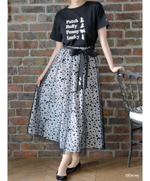 Disney(ディズニー)の「101匹わんちゃん/ダルメシアンプリントTシャツ(Tシャツ/カットソー・レディース・ブラック/ベージュ/オフホワイト・FREE)」の8枚目の写真