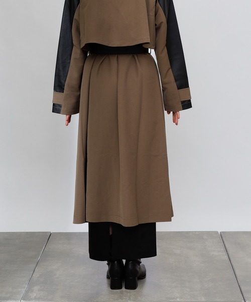 COLONY 2139（コロニートゥーワンスリーナイン）の「合皮ドッキングトレンチコート（トレンチコート・レディース・ブラック/カーキ/キャメル・FREE）」の16枚目の写真