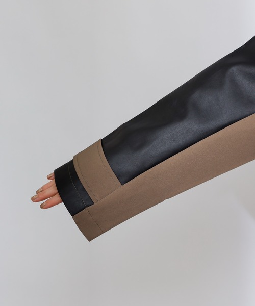 COLONY 2139（コロニートゥーワンスリーナイン）の「合皮ドッキングトレンチコート（トレンチコート・レディース・ブラック/カーキ/キャメル・FREE）」の20枚目の写真