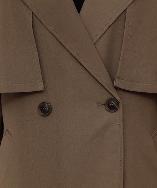 COLONY 2139（コロニートゥーワンスリーナイン）の「合皮ドッキングトレンチコート（トレンチコート・レディース・ブラック/カーキ/キャメル・FREE）」の7枚目の写真