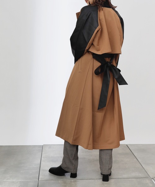 COLONY 2139（コロニートゥーワンスリーナイン）の「合皮ドッキングトレンチコート（トレンチコート・レディース・ブラック/カーキ/キャメル・FREE）」の19枚目の写真