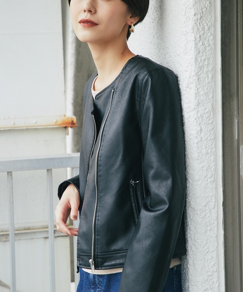 Andy アンディ 羊革 ラムレザー ライダースジャケット ブラック S
