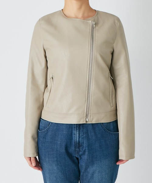 Andy ライダースジャケット レザージャケット ベージュ 【公式通販】