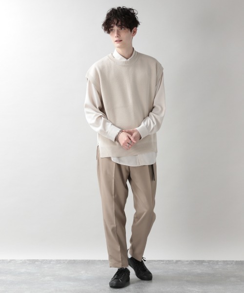 RAGEBLUE（レイジブルー）の「ミラノリブニットベスト/214789（ベスト・メンズ・グリーン/キャメル/オフホワイト・MEDIUM/LARGE）」の4枚目の写真