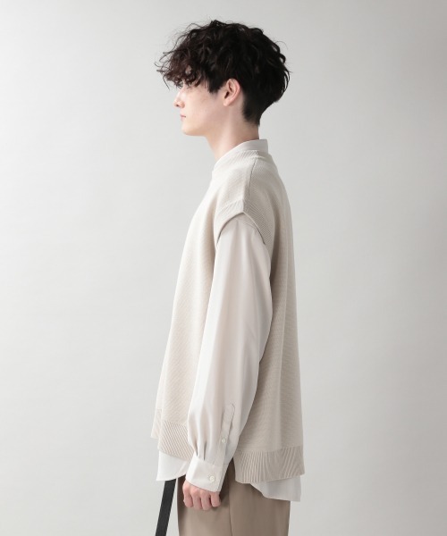 RAGEBLUE（レイジブルー）の「ミラノリブニットベスト/214789（ベスト・メンズ・グリーン/キャメル/オフホワイト・MEDIUM/LARGE）」の9枚目の写真