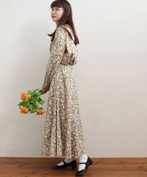 fig London(フィグロンドン)の「ROSE mermaid SK(スカート・レディース・ダークブラウン/グリーン・FREE)」の18枚目の写真