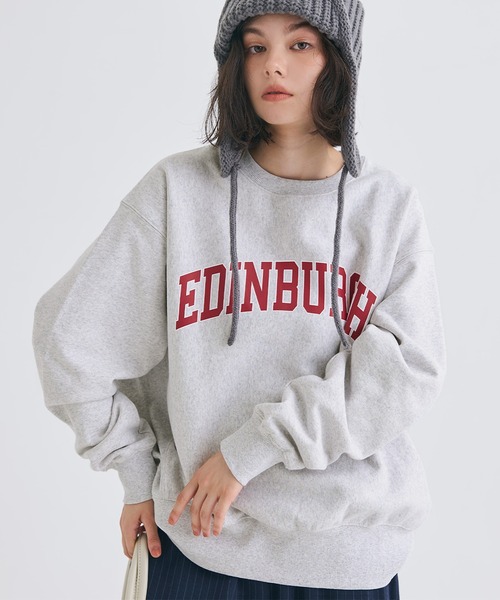 coca(coca)(コカ)の「\新色追加/ヘビーウェイト裏起毛カレッジスウェット(スウェット・レディース・ネイビー/グレー/アイボリー/チャコール/ブルー/ライトグレー/グリーン/オートミール/A・M/L)」の9枚目の写真