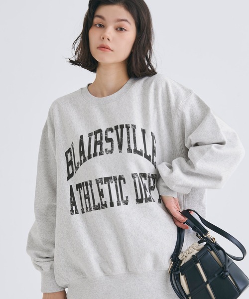 coca(coca)(コカ)の「\新色追加/ヘビーウェイト裏起毛カレッジスウェット(スウェット・レディース・ネイビー/グレー/アイボリー/チャコール/ブルー/ライトグレー/グリーン/オートミール/A・M/L)」の10枚目の写真