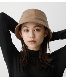 FAUX LEATHER FLARE HAT/フェイクレザーフレアハット