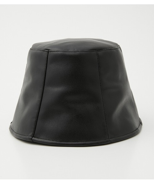 AZUL by moussy(アズールバイマウジー)の「FAUX LEATHER FLARE HAT/フェイクレザーフレアハット(ハット・レディース・ライトブラウン/ブラック・FREE)」の5枚目の写真