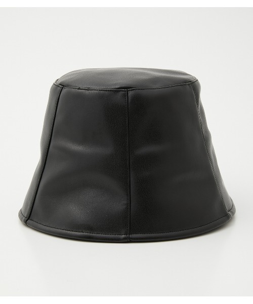 AZUL by moussy(アズールバイマウジー)の「FAUX LEATHER FLARE HAT/フェイクレザーフレアハット(ハット・レディース・ライトブラウン/ブラック・FREE)」の6枚目の写真
