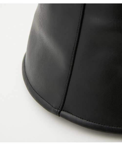 AZUL by moussy(アズールバイマウジー)の「FAUX LEATHER FLARE HAT/フェイクレザーフレアハット(ハット・レディース・ライトブラウン/ブラック・FREE)」の7枚目の写真