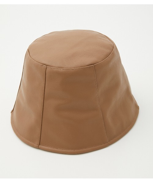 AZUL by moussy(アズールバイマウジー)の「FAUX LEATHER FLARE HAT/フェイクレザーフレアハット(ハット・レディース・ライトブラウン/ブラック・FREE)」の10枚目の写真